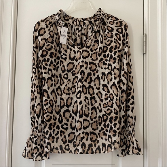 NWT LOFT Leopard Print Blouse XS - Picture 7 of 8